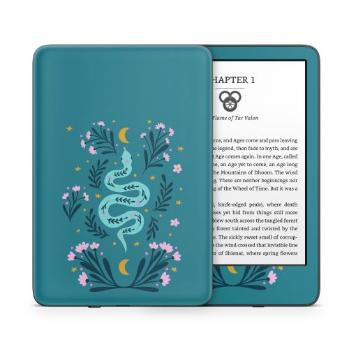 Snake and Flowers Amazon Kindle Series Skin