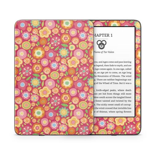 Flowers Squished Amazon Kindle Series Skin
