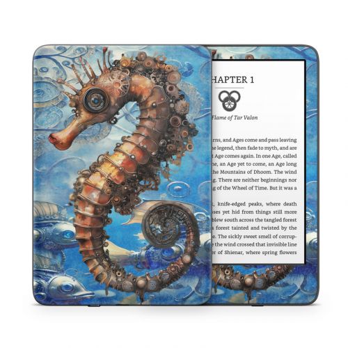 Steampunk Seahorse Amazon Kindle Series Skin