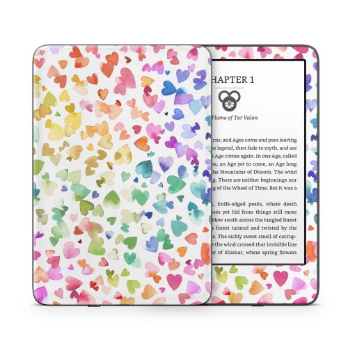 Valentines Love Hearts Amazon Kindle Series Skin