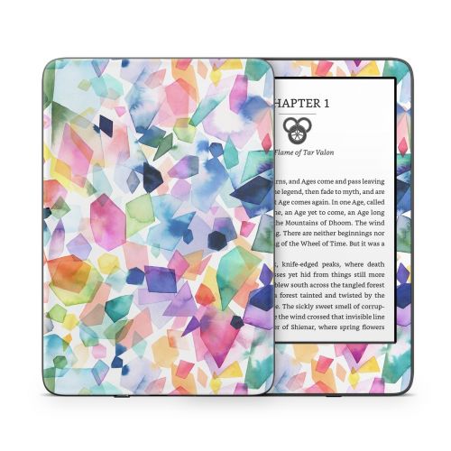 Watercolor Crystals and Gems Amazon Kindle Series Skin