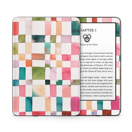 Watercolor Squares Amazon Kindle Series Skin