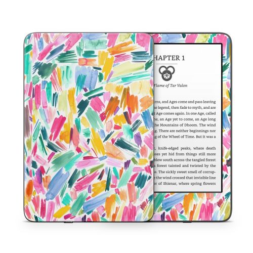 Watercolor Colorful Brushstrokes Amazon Kindle Series Skin