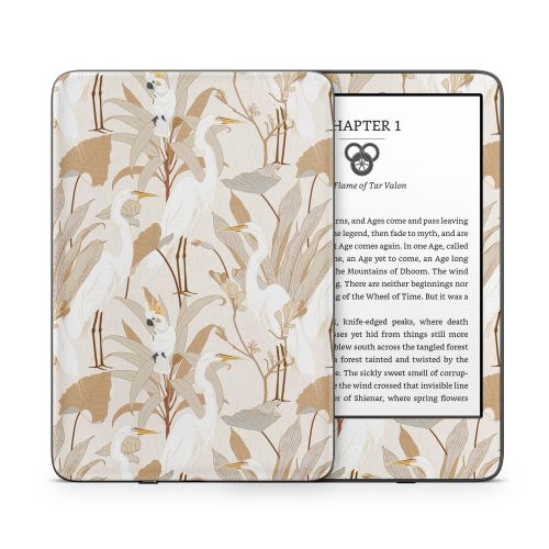 White Cranes Cockatoo Amazon Kindle Series Skin