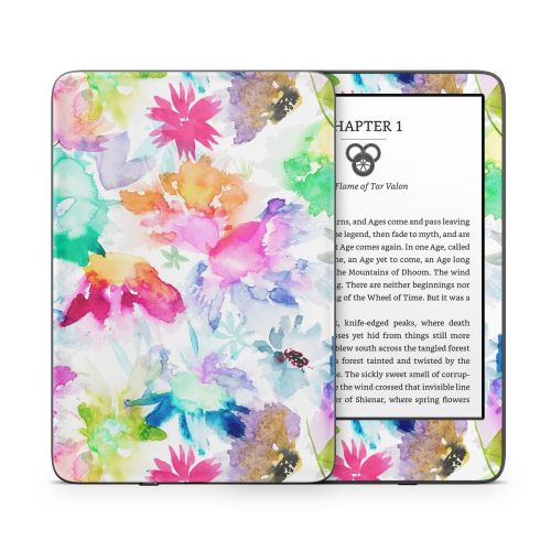 Watercolor Spring Memories Amazon Kindle Series Skin