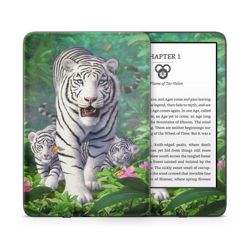 White Tigers Amazon Kindle Series Skin