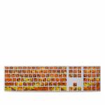Digital Orange Camo Apple Keyboard with Numeric Keypad Skin