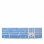 Solid State Blue Apple Keyboard with Numeric Keypad Skin