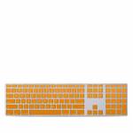 Solid State Orange Apple Keyboard with Numeric Keypad Skin