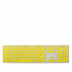 Solid State Yellow Apple Keyboard with Numeric Keypad Skin