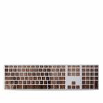 Stained Wood Apple Keyboard with Numeric Keypad Skin