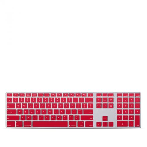 Solid State Red Apple Keyboard with Numeric Keypad Skin