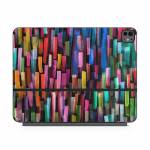 Colorful Brushstrokes Black Magic Keyboard for iPad Series Skin