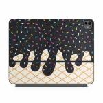 Black Ice Cream Drip Magic Keyboard for iPad Series Skin