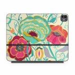 Golden Flowers Magic Keyboard for iPad Series Skin