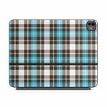 Turquoise Plaid Magic Keyboard for iPad Series Skin