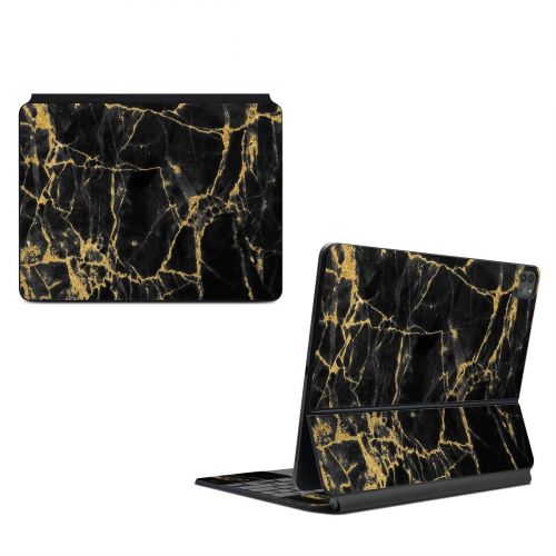 Black Gold Marble Magic Keyboard for iPad Series Skin