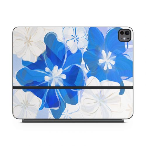 Blue Flowers Magic Keyboard for iPad Series Skin