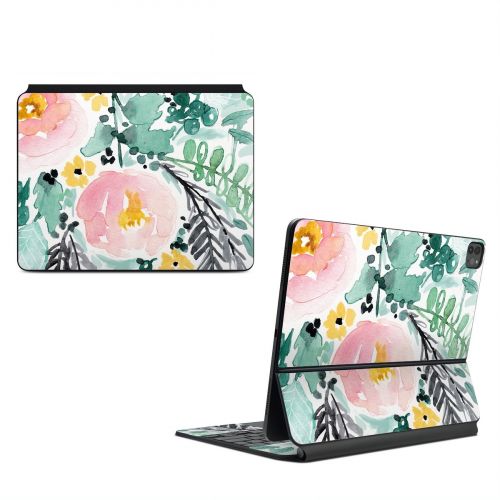 Blushed Flowers Magic Keyboard for iPad Series Skin