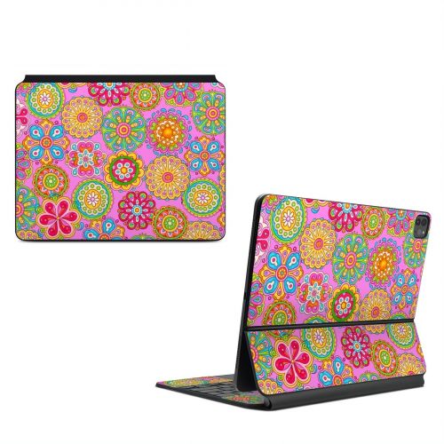 Bright Flowers Magic Keyboard for iPad Series Skin