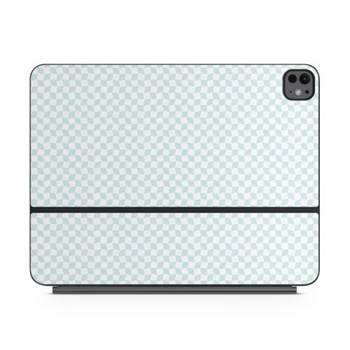 Checker Light Blue Magic Keyboard for iPad Series Skin