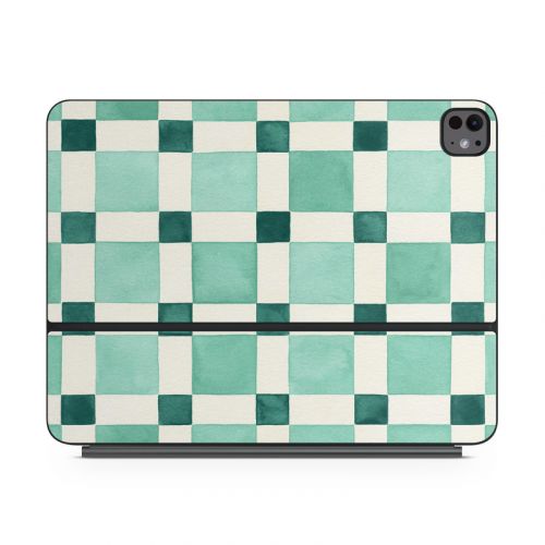 Checker Mosaic Green Magic Keyboard for iPad Series Skin