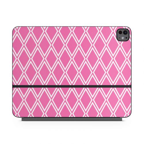 Pink Checks Magic Keyboard for iPad Series Skin