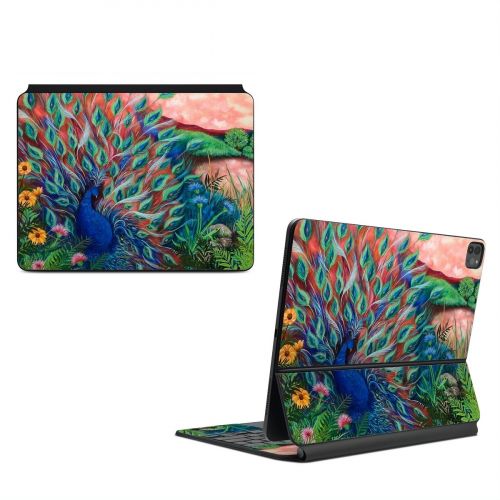 Coral Peacock Magic Keyboard for iPad Series Skin