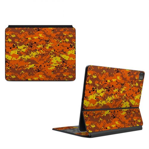 Digital Orange Camo Magic Keyboard for iPad Series Skin