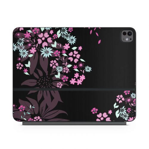 Dark Flowers Magic Keyboard for iPad Series Skin