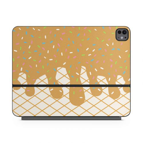 Caramel Ice Cream Drip Magic Keyboard for iPad Series Skin