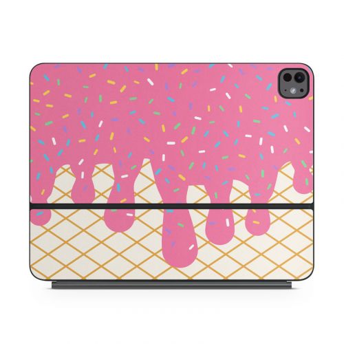 Strawberry Ice Cream Drip Magic Keyboard for iPad Series Skin