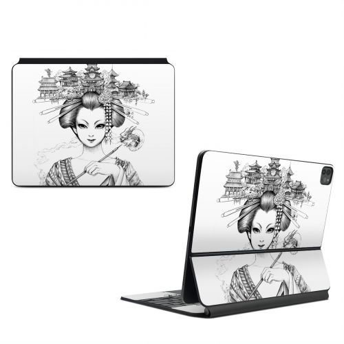 Geisha Sketch Magic Keyboard for iPad Series Skin