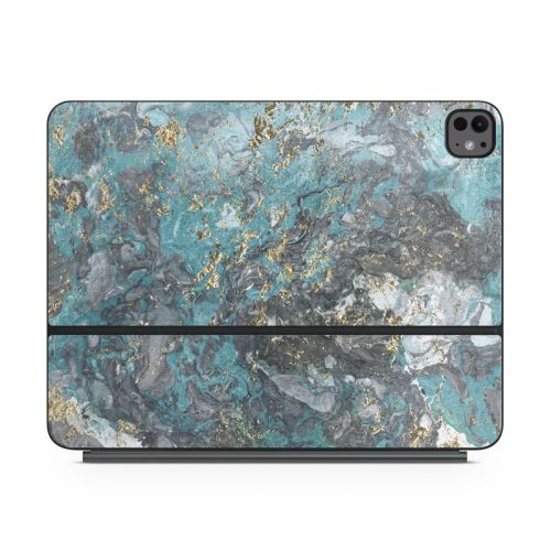 Gilded Glacier Marble Magic Keyboard for iPad Series Skin