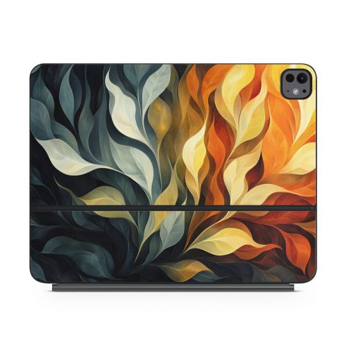 Orange and Charcoal Magic Keyboard for iPad Series Skin