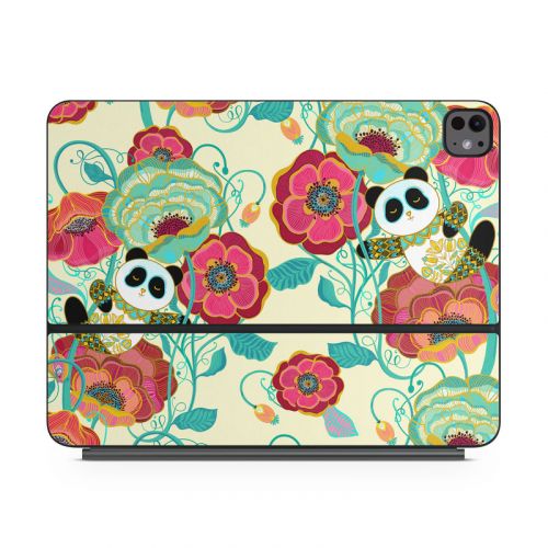 Panda Flowers Magic Keyboard for iPad Series Skin