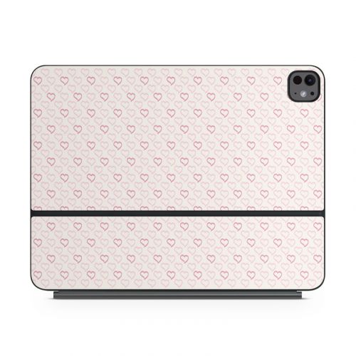 Patterned Hearts Magic Keyboard for iPad Series Skin