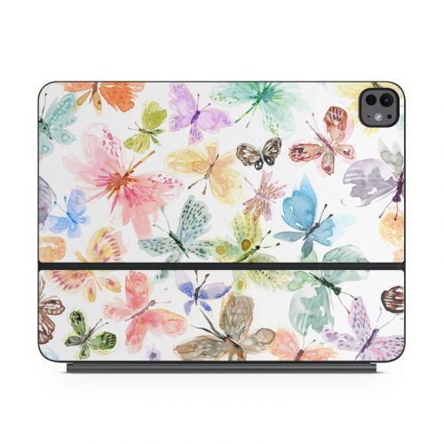Pastel Butterflies Magic Keyboard for iPad Series Skin