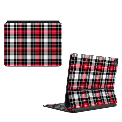 Red Plaid Magic Keyboard for iPad Series Skin