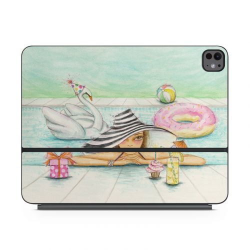 Delphine at the Pool Party Magic Keyboard for iPad Series Skin