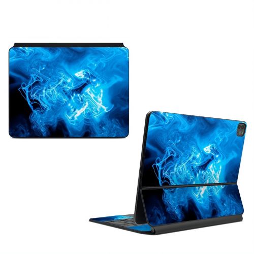 Blue Quantum Waves Magic Keyboard for iPad Series Skin
