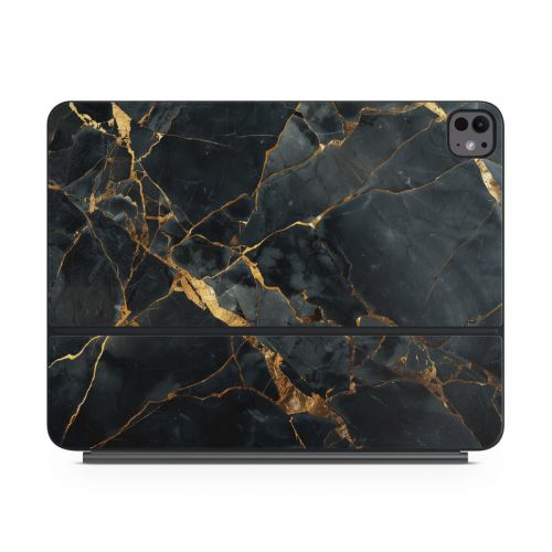 Repaired Black Marble Magic Keyboard for iPad Series Skin