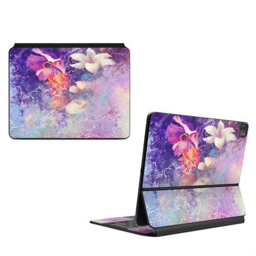 Sketch Flowers Lily Magic Keyboard for iPad Series Skin