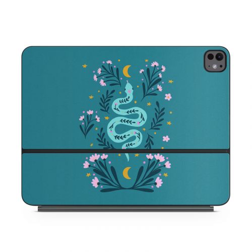 Snake and Flowers Magic Keyboard for iPad Series Skin