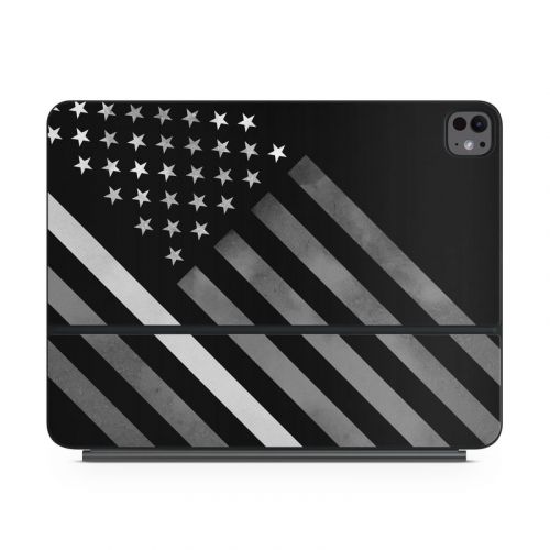 Thin White Line Hero Magic Keyboard for iPad Series Skin