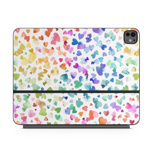 Valentines Love Hearts Magic Keyboard for iPad Series Skin