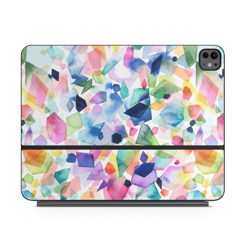 Watercolor Crystals and Gems Magic Keyboard for iPad Series Skin
