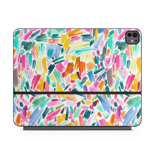 Watercolor Colorful Brushstrokes Magic Keyboard for iPad Series Skin