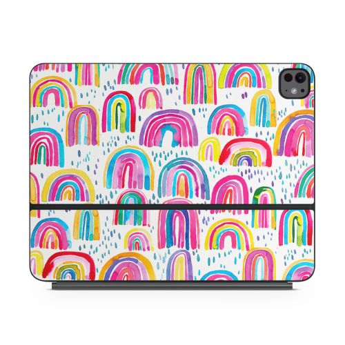 Watercolor Rainbows Magic Keyboard for iPad Series Skin