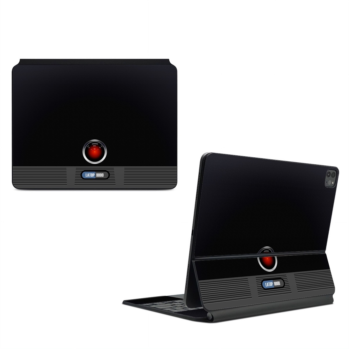 Magic Keyboard for iPad Series Skin design of Screenshot, Technology, Circle, Space, with black, gray, red, blue colors